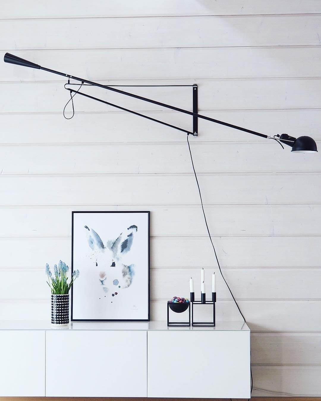 Industriële Wandlamp met Verstelbare Arm Metaal Zwart Wit 135cm 205cm Leeslamp Sfeerlicht Woonkamer Kantoor | Sulvida