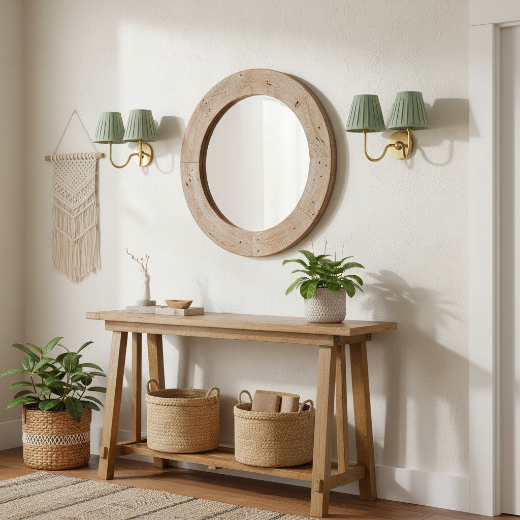 Wandlamp Linnen Kap Messing Armatuur Plissé of Glad Stof E12 Fitting Hardwired Decoratieve Verlichting | Sulvida