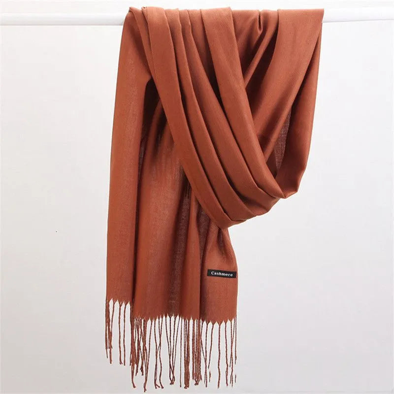 Kasjmieren Sjaal Effen Warm Winteraccessoire Dames Heren Zacht Luxe Herfst Winter Modieus Stijlvol Elegant | Sulvida