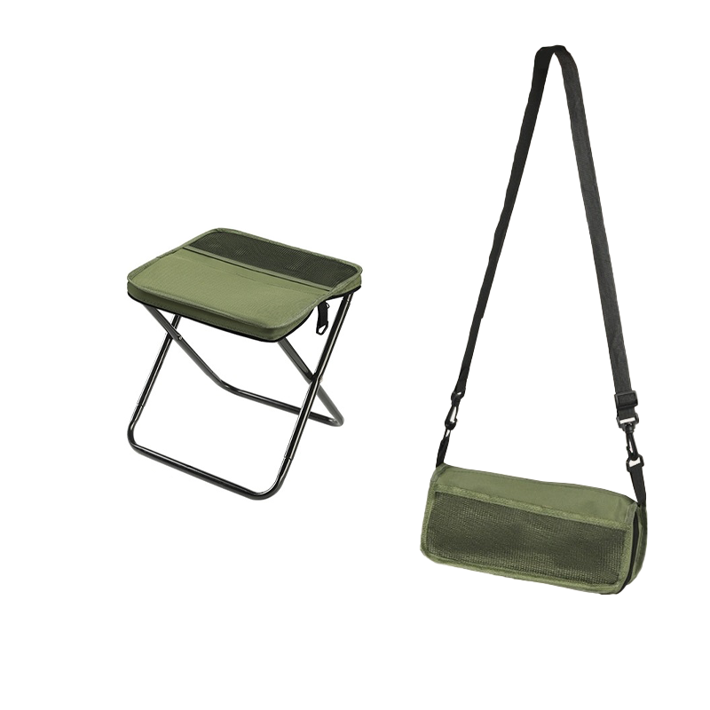 Opvouwbaar Kampkrukje met Rugtas - Compact Reiskrukje voor Buiten Wandelen Vissen Kamperen - Draagbaar Opvouwstoeltje - Lichtgewicht Outdoor Stoel Tuin | Sulvida