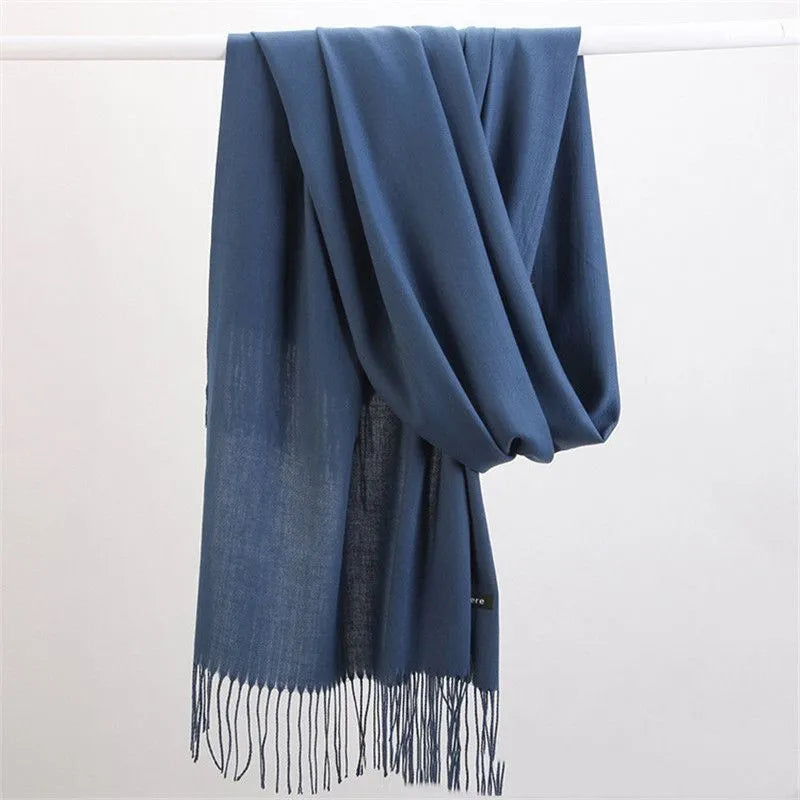 Kasjmieren Sjaal Effen Warm Winteraccessoire Dames Heren Zacht Luxe Herfst Winter Modieus Stijlvol Elegant | Sulvida
