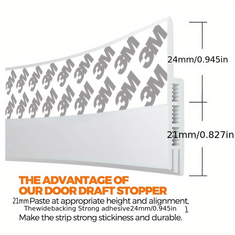 Siliconen Deurtochtstrip 99 cm Zelfklevend Geluids- en Tochtisolerend Energiebesparend Zwart Wit Grijs | Sulvida