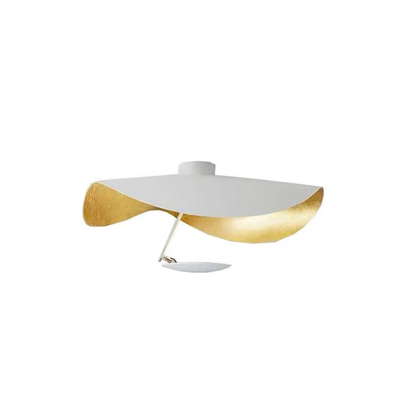 Hanglamp Metaal met Goudfolie 3 Kleuropties Warm Licht Verstelbaar Snoer Dimbaar Eetkamer Woonkamer Design | Sulvida