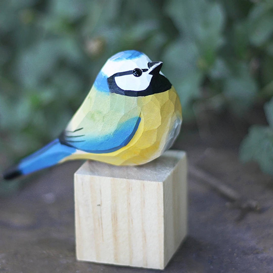 Handgesneden Vogelfiguur van Balsahout Huisdecoratie Houtsnijwerk Natuurlijke Stijl Sculptuur Ambachtelijk | Sulvida