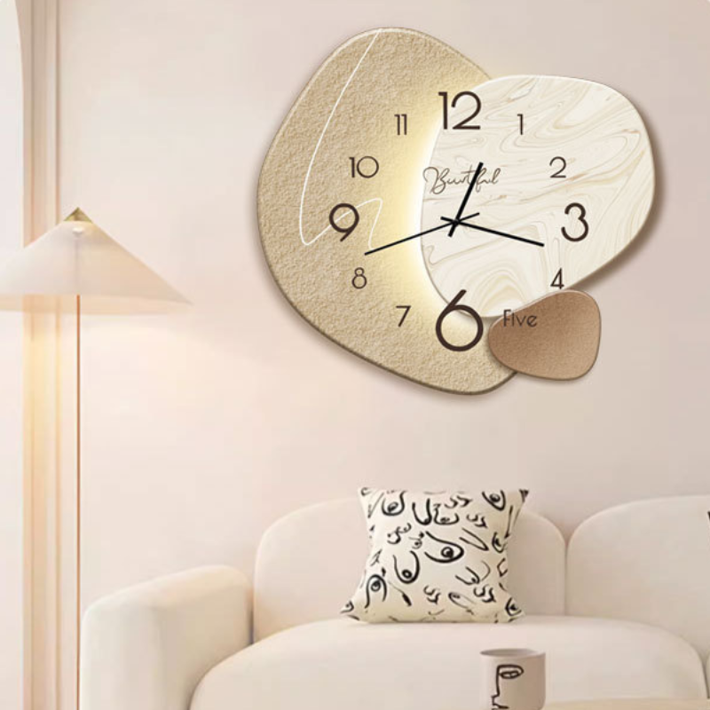 Wandklok Modern Minimalistisch Design Stil Uurwerk Zwart Wit Grijs Woonkamer Kantoor Decoratie Klein Groot | Sulvida