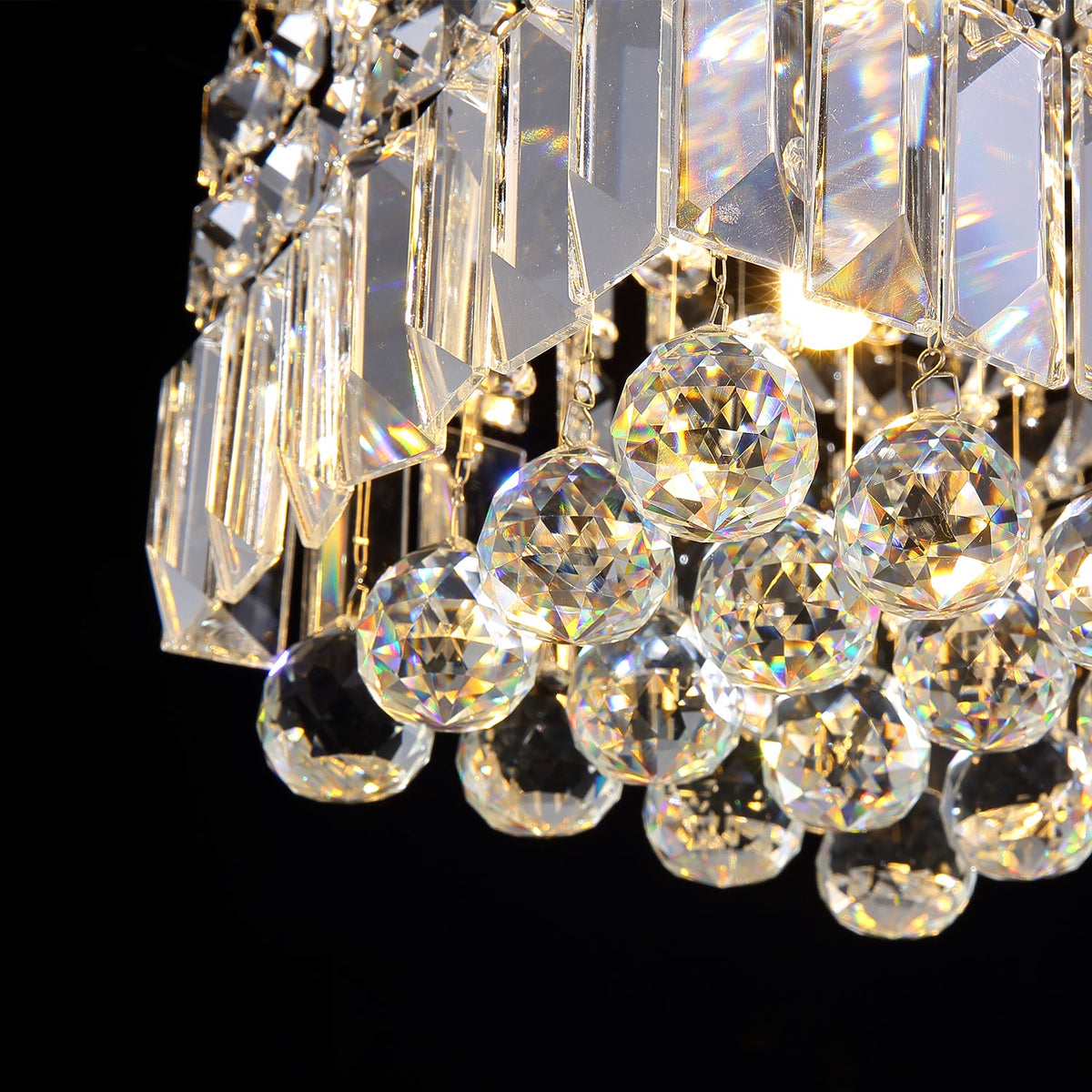 Vierkante kristallen plafondlamp chroom staal G9 voor gang slaapkamer keuken modern design compact luxe | Sulvida