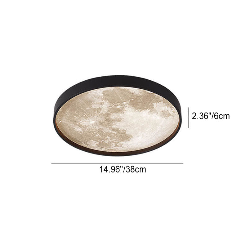 Ronde plafondlamp met LED ijzer acryl dimbaar zwart wit voor woonkamer slaapkamer moderne interieurverlichting | Sulvida