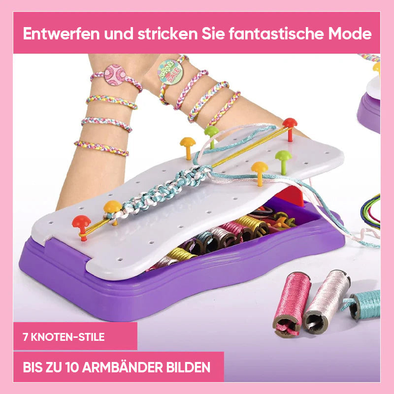 Kit créatif pour enfants : tressage et tissage, jouet créatif pour fabriquer des bracelets d’amitié, développer la motricité et apprendre en s’amusant | Sulvida