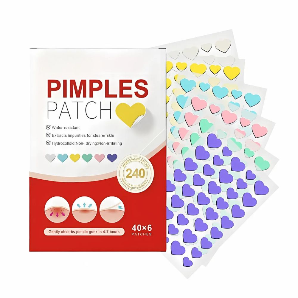 Puistjespleister hartjes en sterretjes design 240 stuks hydrocolloid acnebehandeling gezichtsverzorging | Sulvida