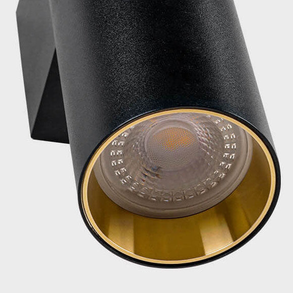 Aluminium Wandlamp Cilinder Zwart Wit Goud LED 2 Lichtpunten Slaapkamer Woonkamer Interieurverlichting | Sulvida
