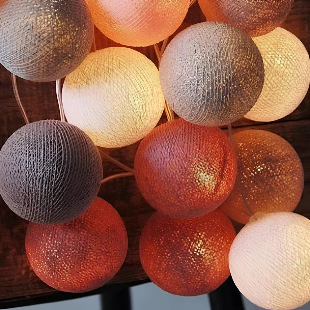 Katoenen Lichtbollenslinger Sfeerverlichting Kinderkamer Feestdecoratie USB Batterij 1,5 tot 10 Meter | Sulvida