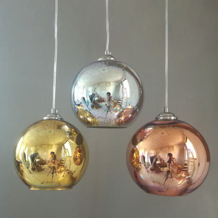Glazen hanglamp met 3D vuurwerkeffect modern koepelontwerp metalen fitting sfeervol lichtpunt woonkamer eetkamer | Sulvida