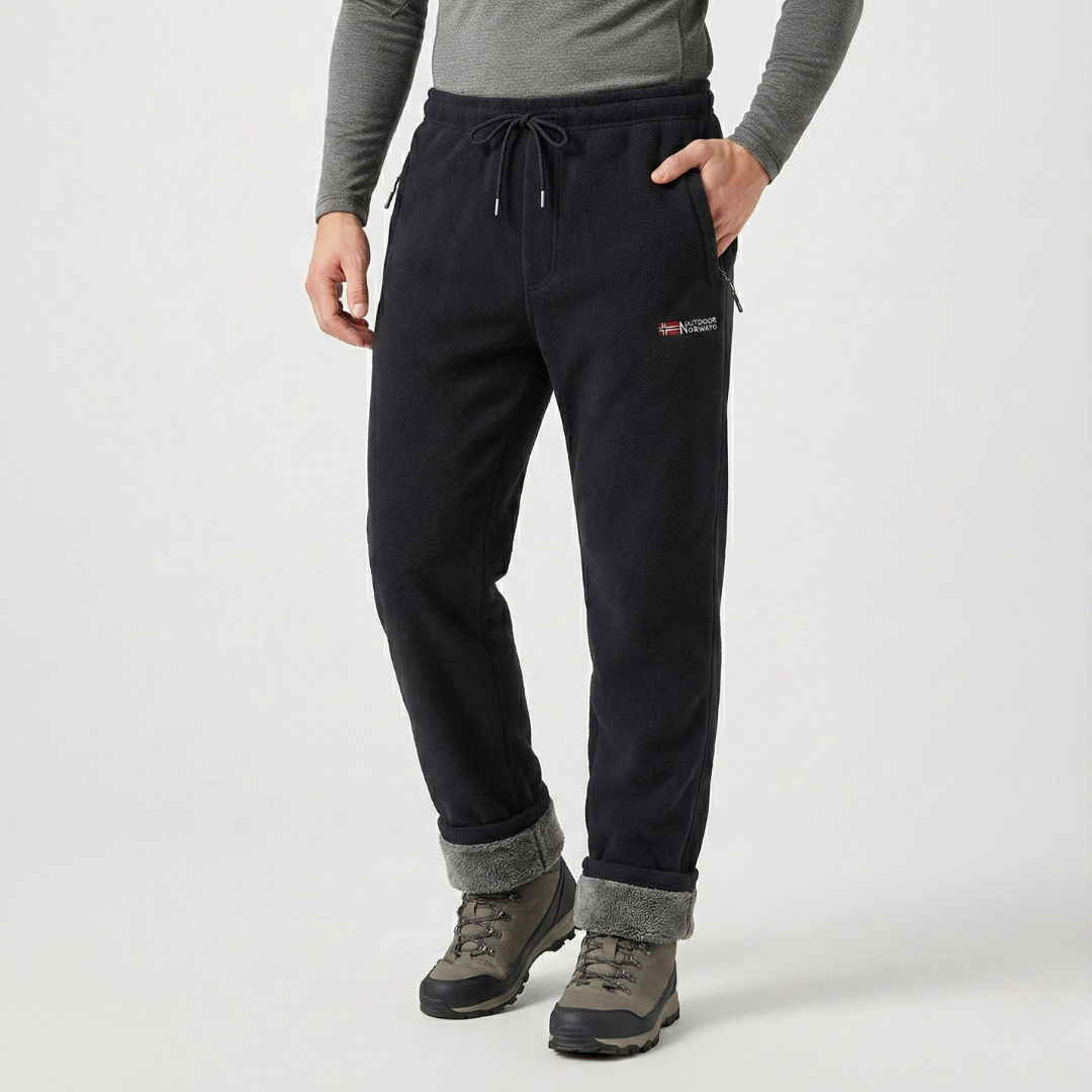 Fleece Skibroek Dik Winterbroek voor Dames en Heren met Elastische Tailleband Warme Voering Winterkleding | Sulvida