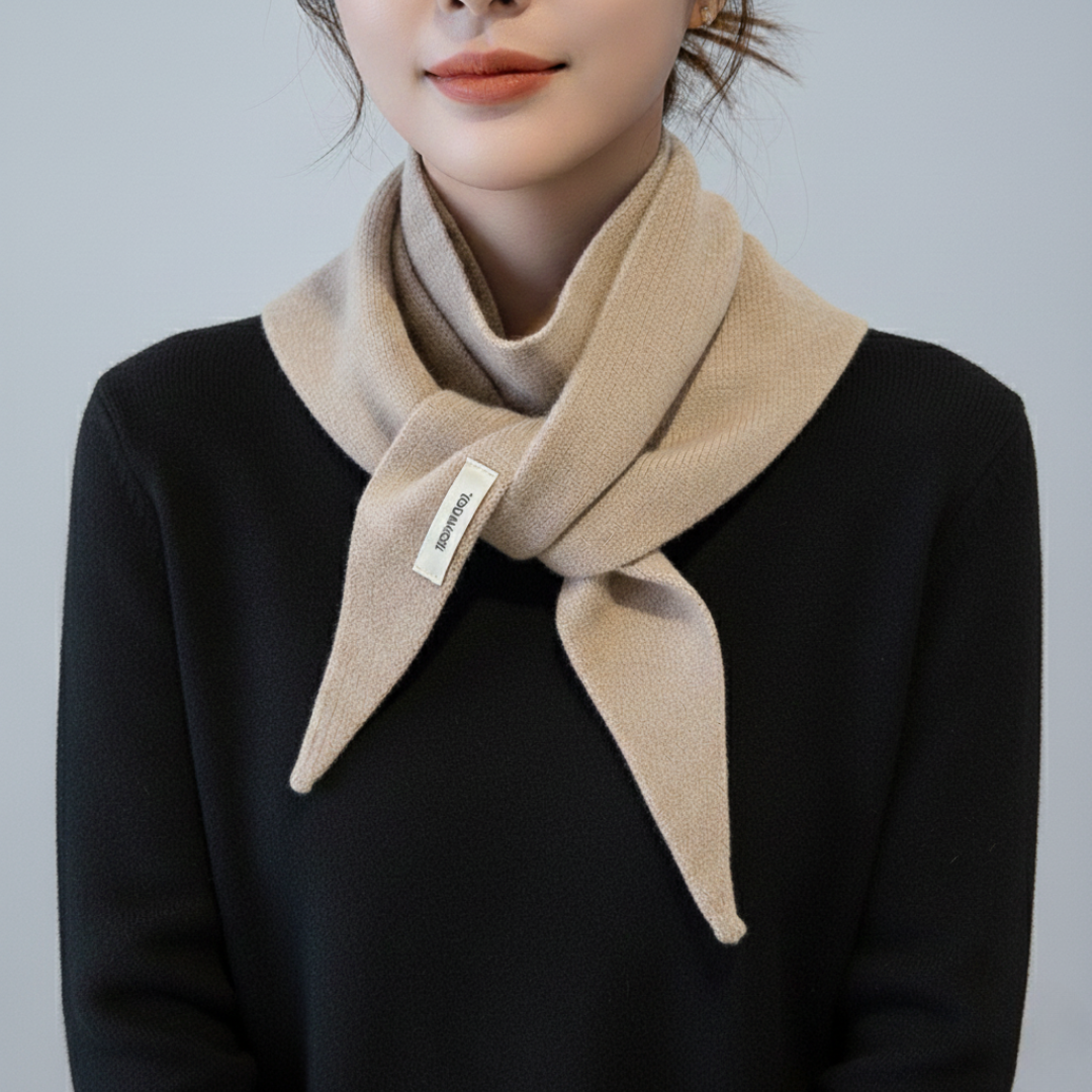 Gebreide Wolmix Driehoekige Sjaal Winteraccessoire Warm Halsdoek Stijlvol Herfst Cadeau Unisex Omslagdoek | Sulvida