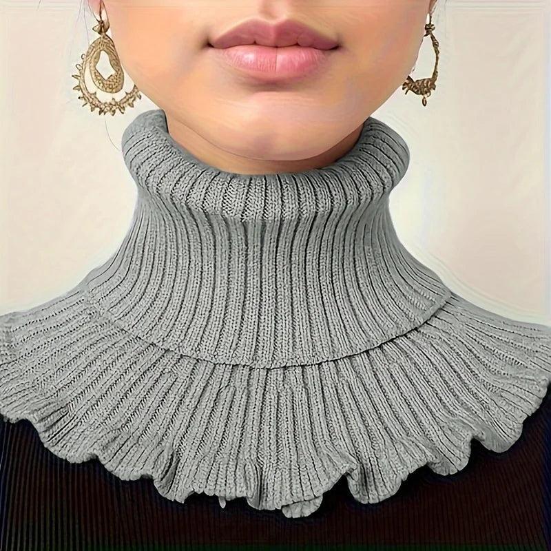 Gebreide Colsjaal voor Dames Elegante Halsverwarmende Kraag Winteraccessoire Gehaakte Nekverwarmer Sjaal | Sulvida