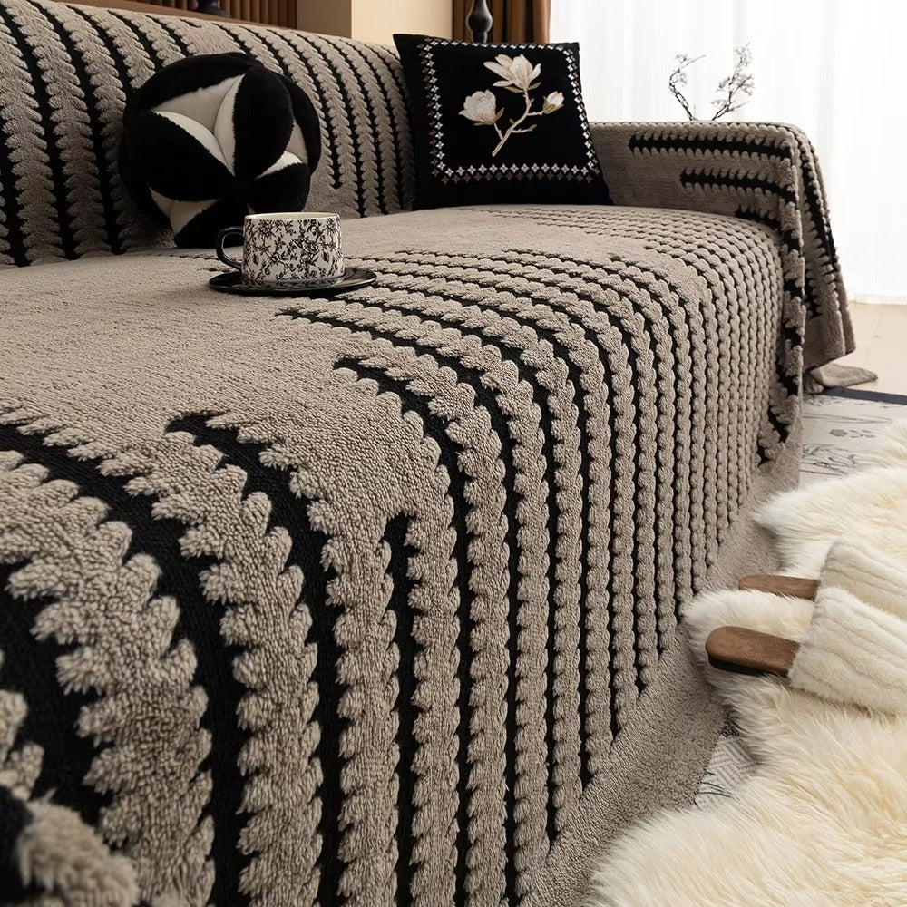 Gevoerde bankhoes met getuft patroon voor warmte en bescherming zitmeubel vintage interieur stijlvol | Sulvida