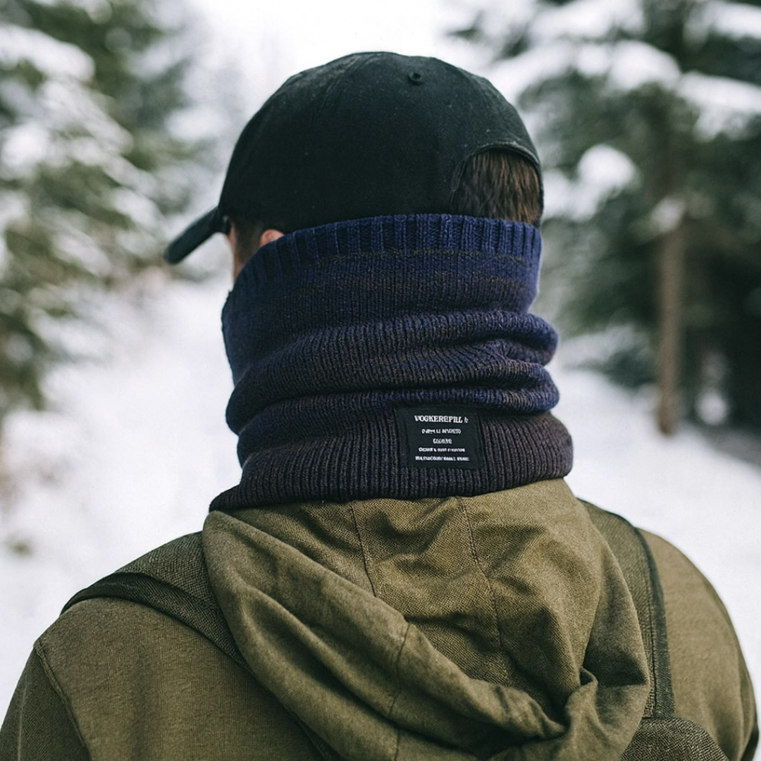 Gebreide Sjaal met Zachte Fleece Voering – Warme Colsjaal voor Herfst & Winter – Extra Hals Bescherming | Sulvida