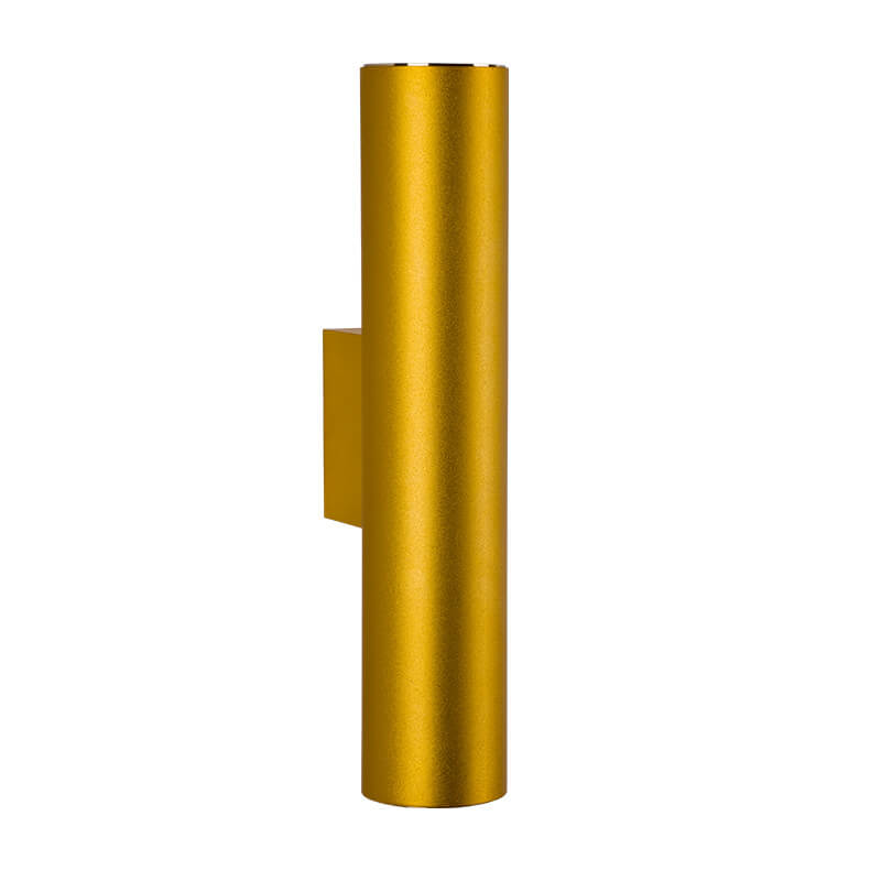 Aluminium Wandlamp Cilinder Zwart Wit Goud LED 2 Lichtpunten Slaapkamer Woonkamer Interieurverlichting | Sulvida