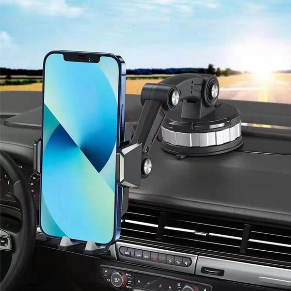 Verstelbare Telefoonhouder Auto Dashboard Voorruit Zuignap Telescopische Arm 360° Draaibaar Universeel Zwart | Sulvida