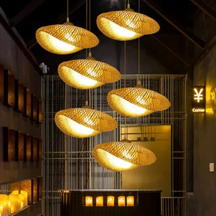 Handgeweven Rotan Hanglamp – Natuurlijke Verlichting voor een Warme Sfeer | Sulvida