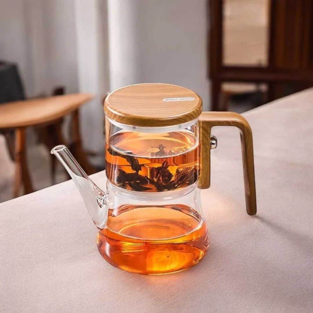Glazen Theepot met Magnetisch Filter 740ml Borosilicaat Hittebestendig Thee Zetten Losse Thee Keuken | Sulvida