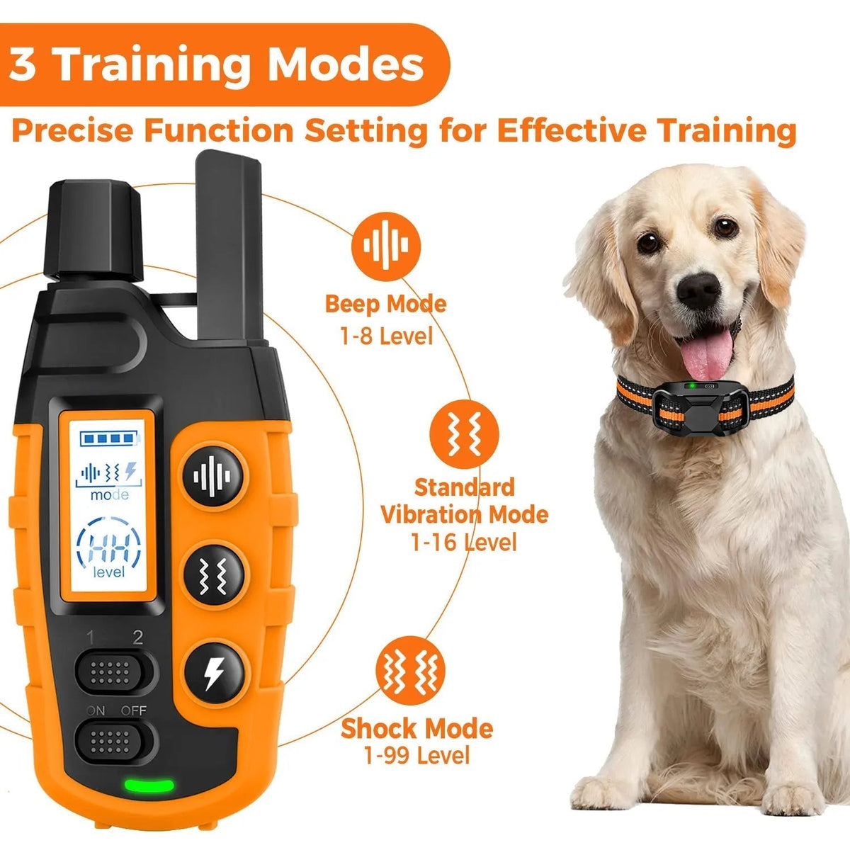 Trainingsband voor Honden op Afstand 1000m Bereik Waterdicht & Trilstand Verstelbaar voor Alle Rassen | Sulvida
