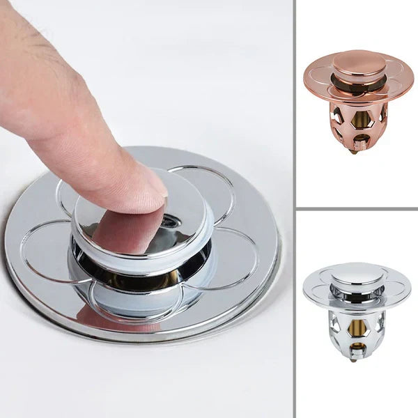 Afvoerfilter voor Wastafel Rozet Goud Grijs Zilver Universeel Pop-Up Zeef Badkamer Keuken Wasbak Afvoer | Sulvida