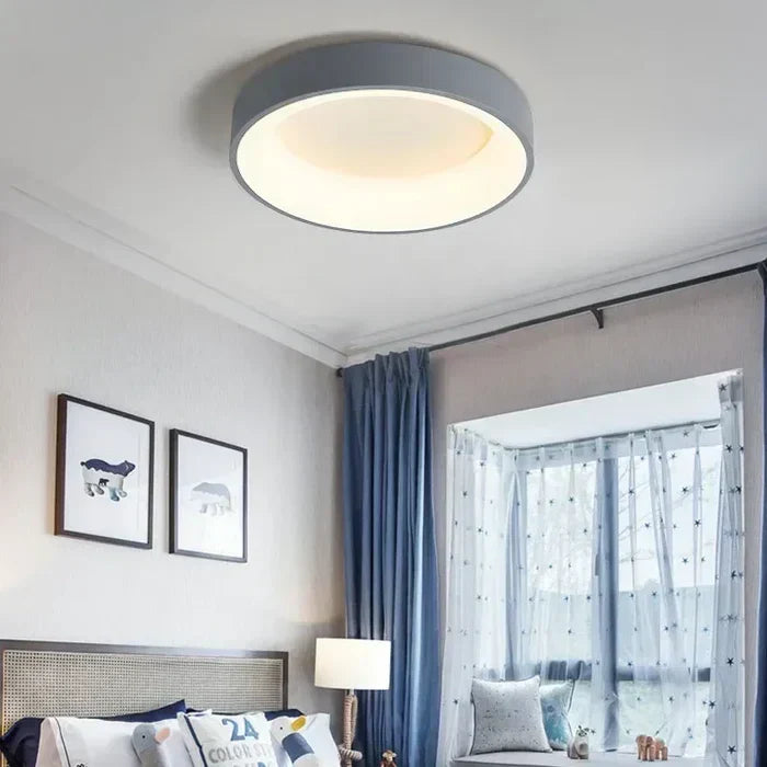 Scandinavische Ronde LED Plafondlamp – Minimalistisch Design met Dimbaar Sfeerlicht voor Woonkamer, Slaapkamer en Gang | Sulvida