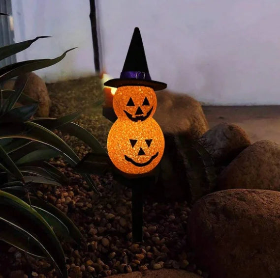 Zonne-energie Tuinlamp met 3D Pompoen en Spook – Decoratieve Padverlichting voor Tuin Terras en Pad Halloween | Sulvida