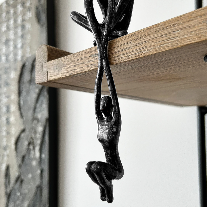 Sculptuur twee zielsfiguren kunstvol handgemaakt kunsthars decoratief voor woonkamer tafel modern interieur | Sulvida