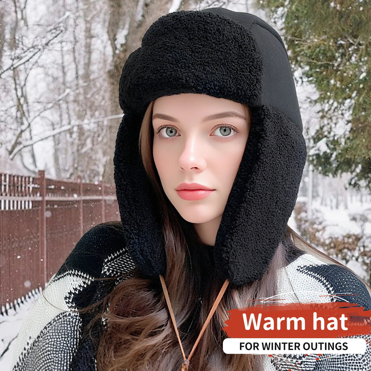 Fleece Bomberhoeden Winter Flapped Trappermuts Warm Overslapmuts met Oren Unisex Sneeuw Outdooractiviteiten | Sulvida