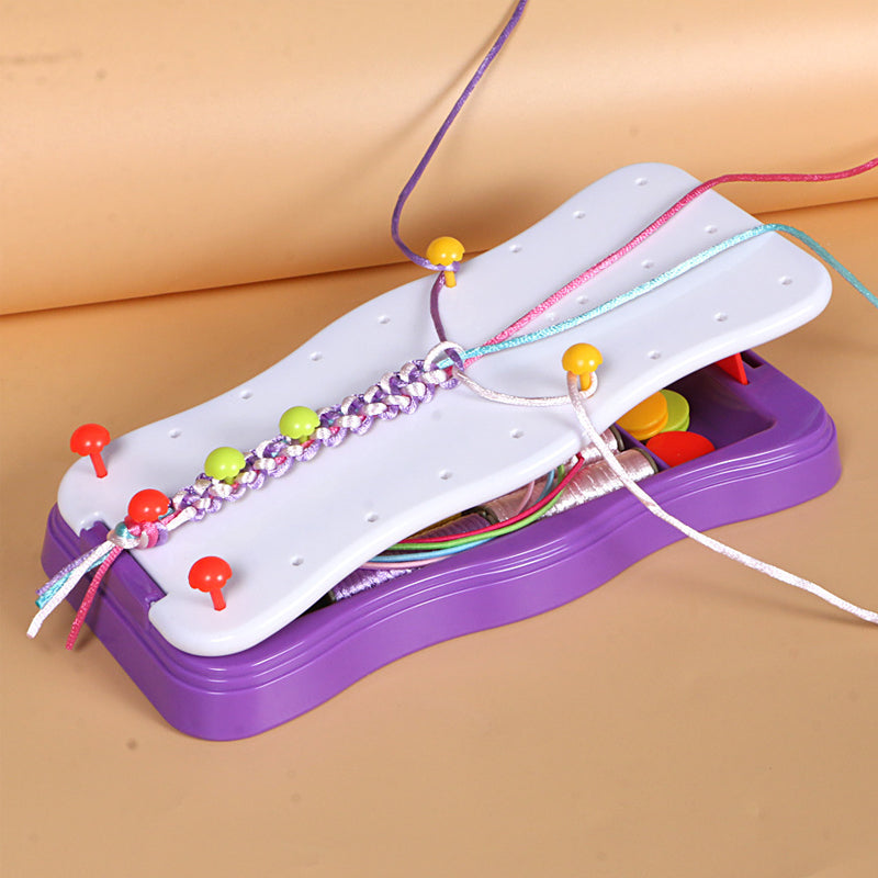 Kit créatif pour enfants : tressage et tissage, jouet créatif pour fabriquer des bracelets d’amitié, développer la motricité et apprendre en s’amusant | Sulvida