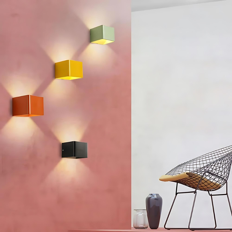 Geometrische LED-wandlamp Thyrix warm wit 220-240V aluminium design wandverlichting voor hal slaapkamer | Sulvida