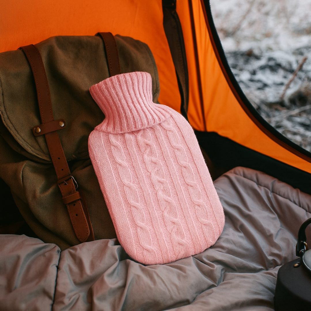 Warmwaterkruik 2 liter met zachte pluche hoes afneembaar comfortabel wol imitatiebont voor koude dagen | Sulvida