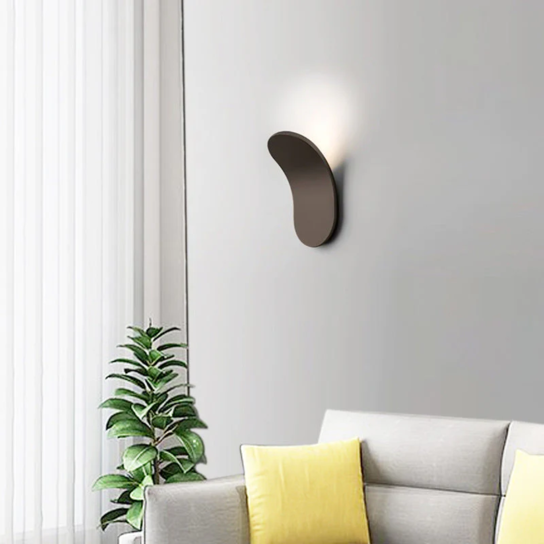 Golvende Wandlamp LED Hal Slaapkamer Woonkamer Zwart Wit Goud Champagne Metaal Scandinavisch Interieur Design | Sulvida