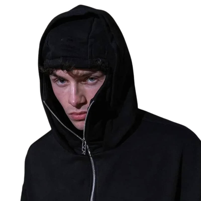 Unisex Balaclava Hoodie met Volledige Rits Geïntegreerde Nekbescherming Warme Bivakmuts voor Outdoor Sport | Sulvida