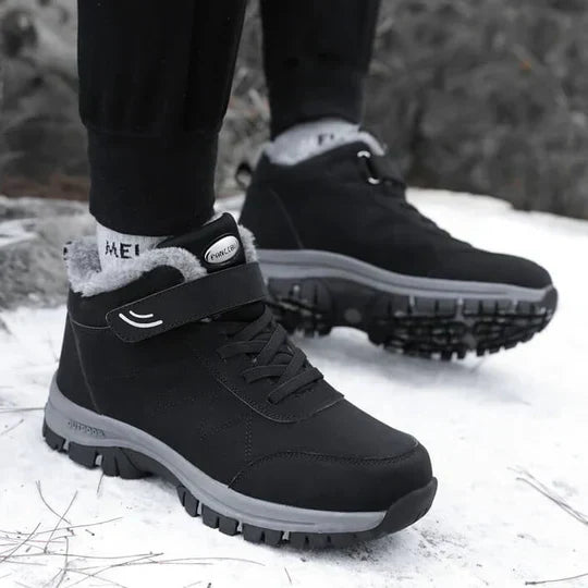 Ergonomische Winterlaarzen Uniseks Zwart Rood Grijs - Waterafstotend Pijnverlichting Verwarmend tot -25°C - Comfortabele Wandelschoenen Dames Heren | Sulvida