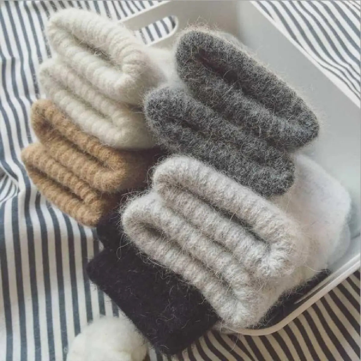 Gebreide Wanten Winter voor Dames – Zachte Fleece Handschoenen met Imitatiebont – Warme Vingerloze One Size | Sulvida