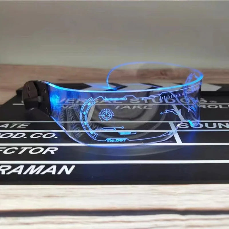 LED Visor Bril Futuristisch Design – Oplaadbare Lichtgevende Eyewear voor Festivals Clubs Feesten Cosplay | Sulvida