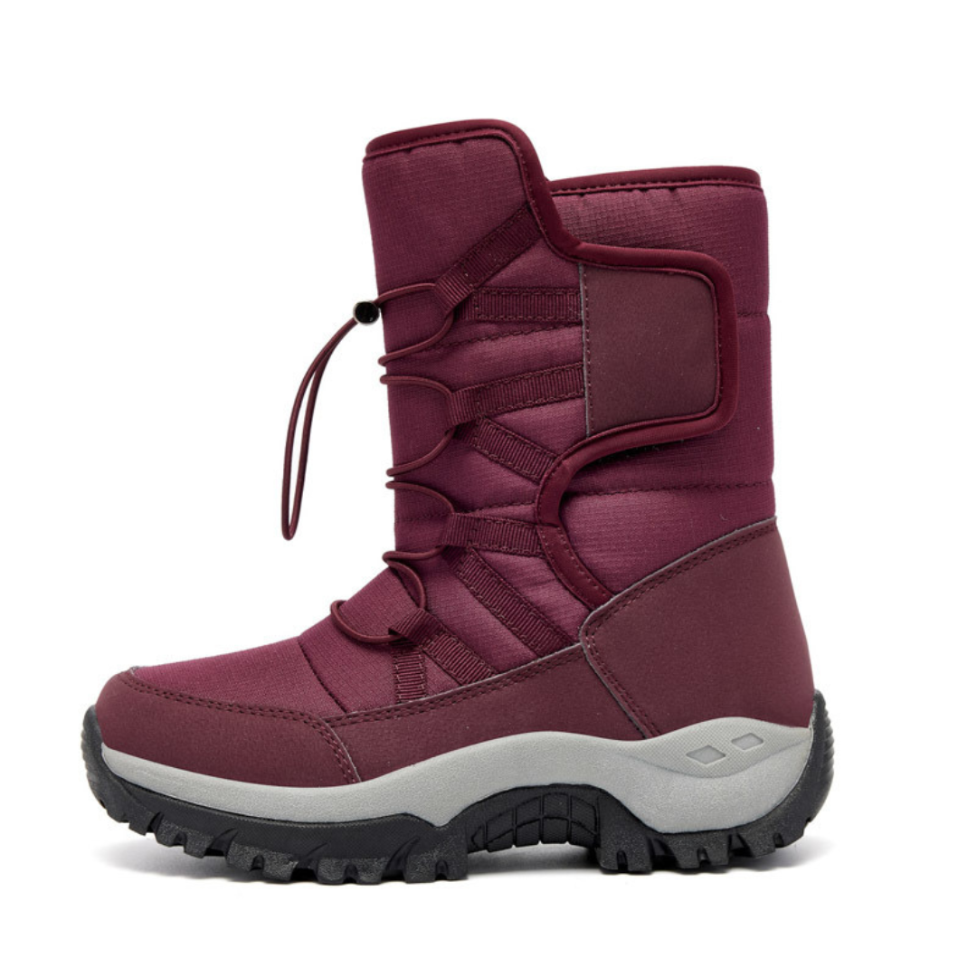 Dames Winterlaarzen Waterdicht Gevoerd Plateauzool Klittenband Warme Snowboots Antislip Comfort Dik Outdoor | Sulvida