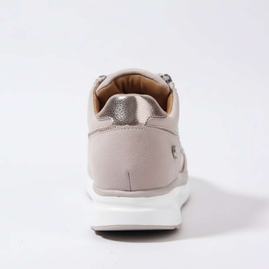 Wandelschoenen Dames PU Leer Zijrits Lichtgewicht Orthopedisch Beige Grijs Groen Blauw Ademend Comfortabel | Sulvida