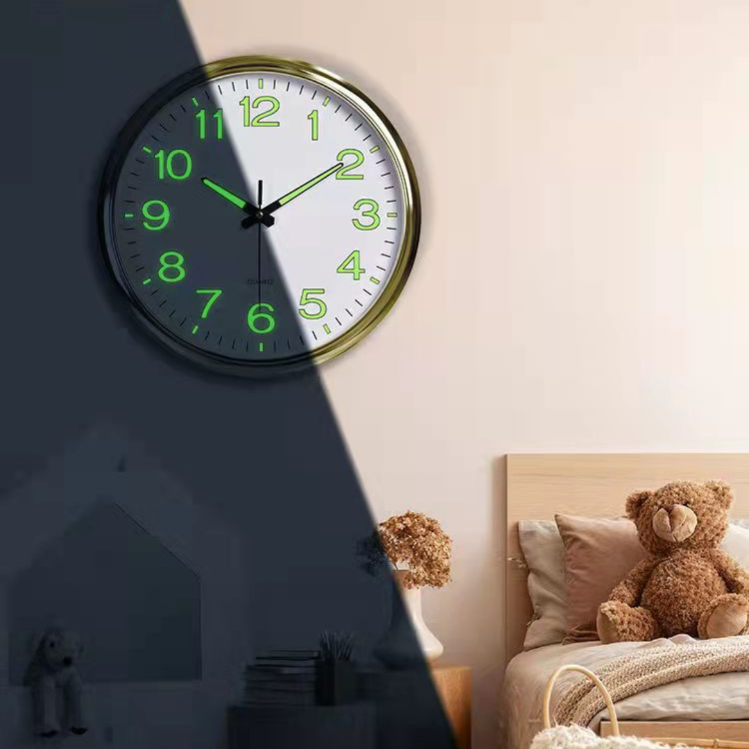 Luxe Wandklok LED Ø30cm Verlichting Digitaal Modern Design Zwart Zilver Goud Koper Woonkamer Kantoor Hal | Sulvida