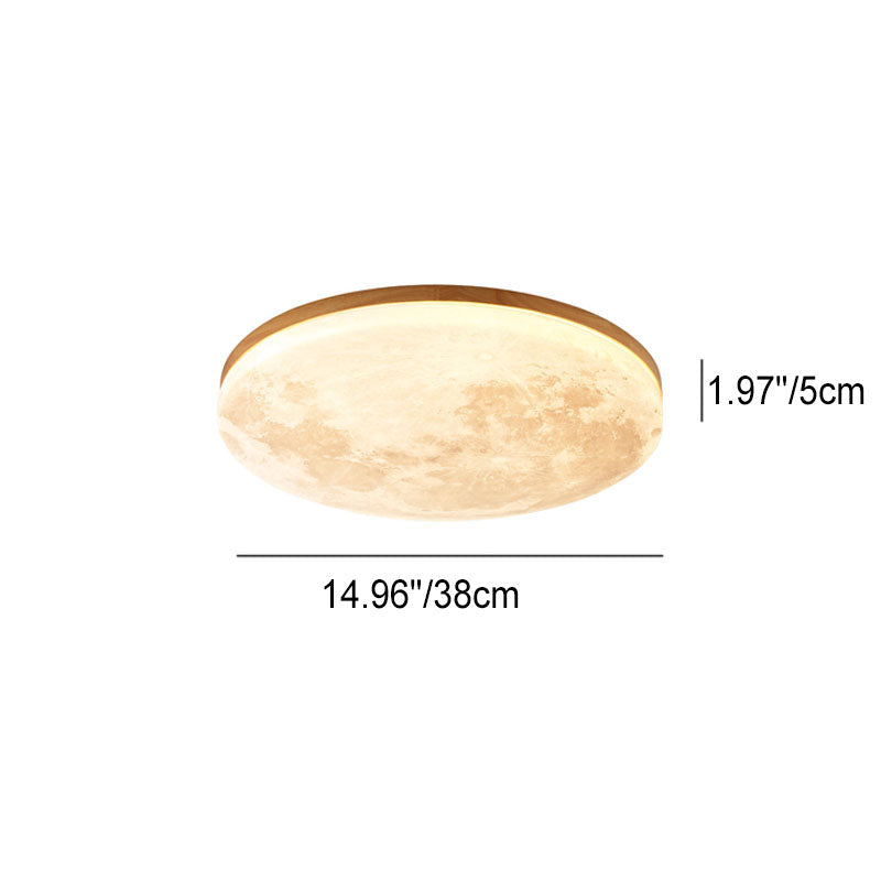 Plafondlamp Rond Hout LED Acryl Lichtbron Woonkamer Slaapkamer Sfeervol Minimalistisch Design Modern Interieur | Sulvida