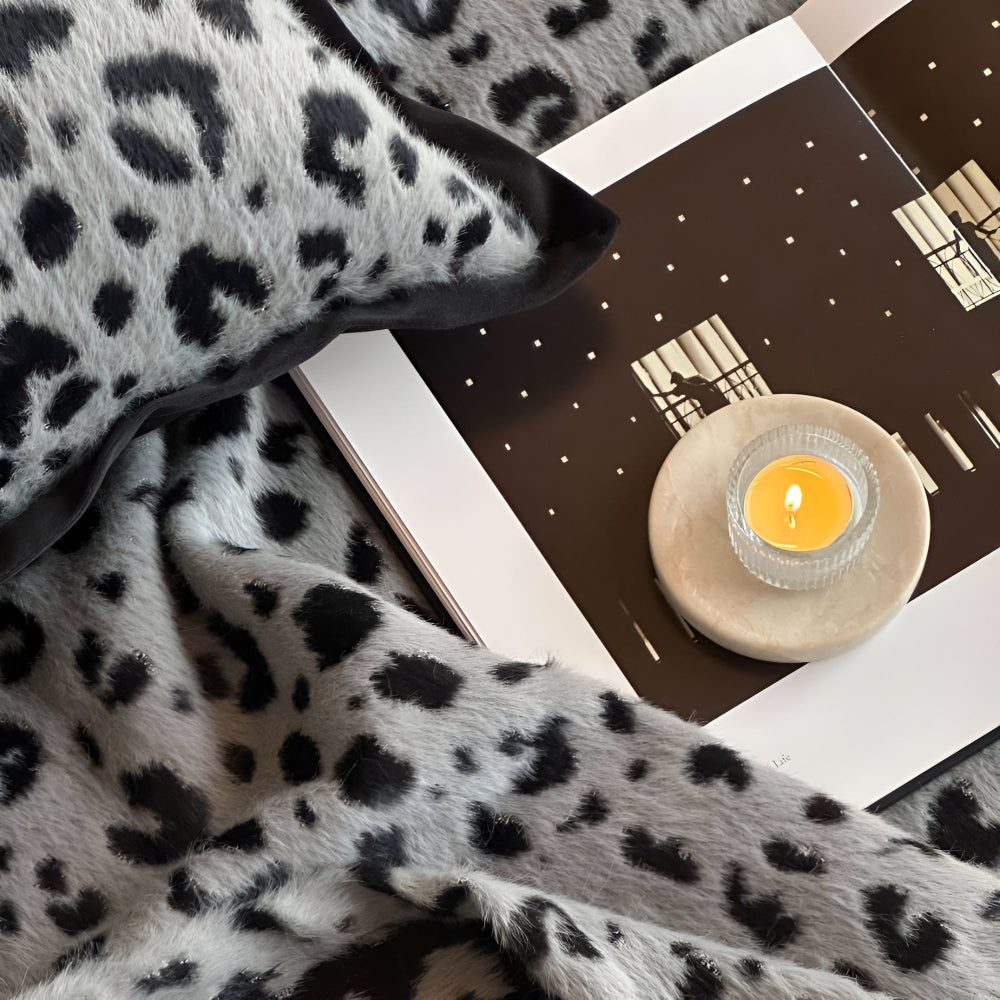 Luipaard Fleece Plaid Bruin Beige 140x160cm Deken Zacht Warm Woonkamer Bank Bed Relax Interieur Decoratief | Sulvida