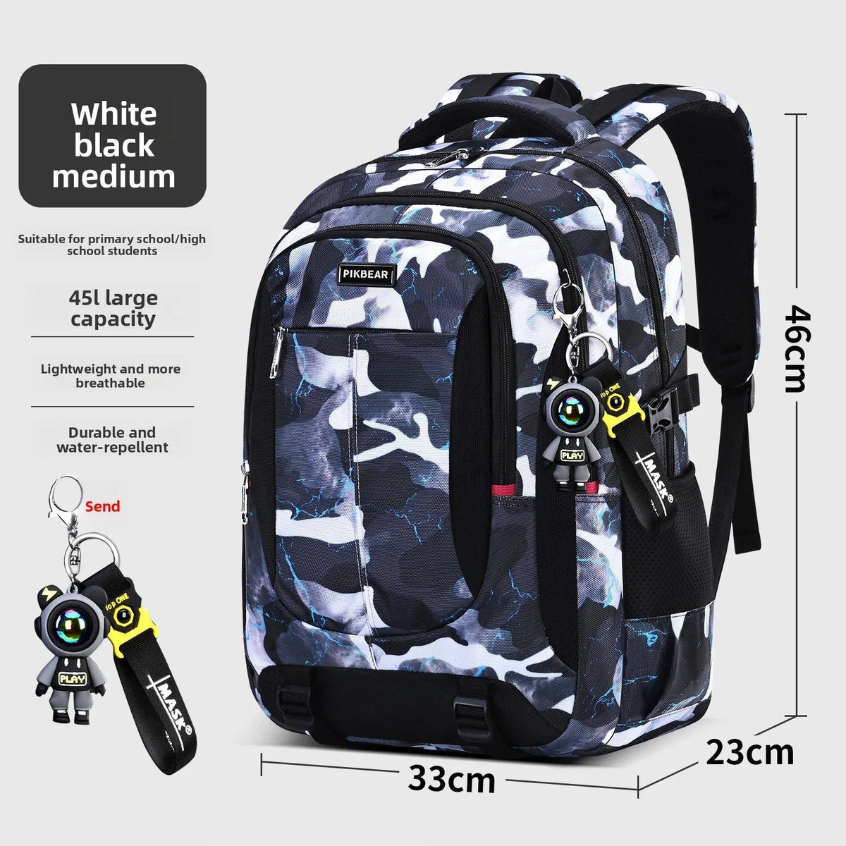 Sac à dos scolaire avec bretelles réglables et compartiment pour ordinateur portable – sac à dos ergonomique qui préserve le dos pour l’école | Sulvida