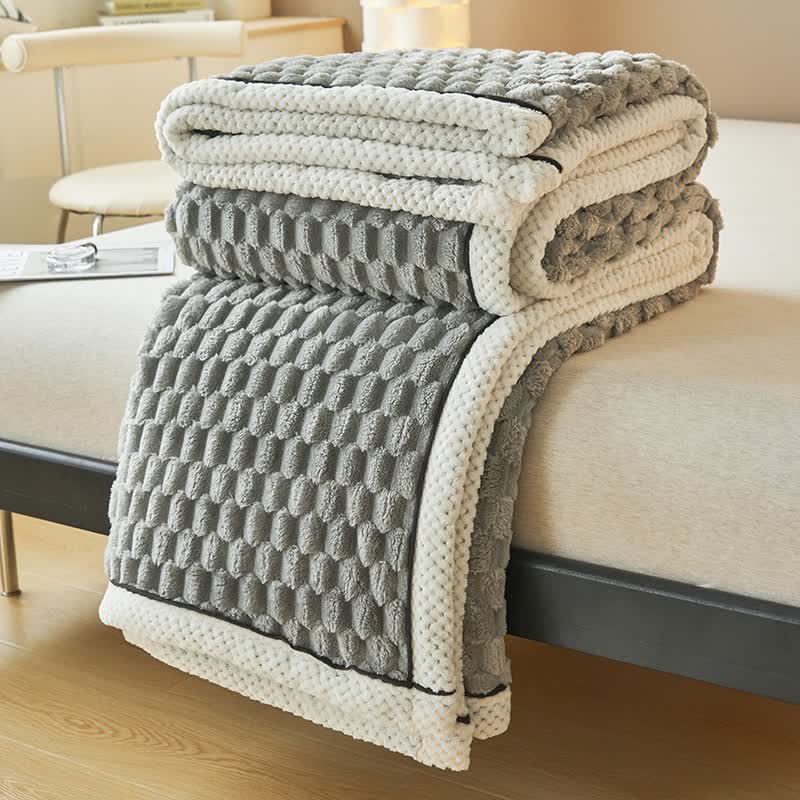 Omkeerbare Plaid Deken van Dikke Coral Fleece - Zachte Polyester voor Bank en Bed - Verkrijgbaar in 8 Kleuren en 2 Maten | Sulvida