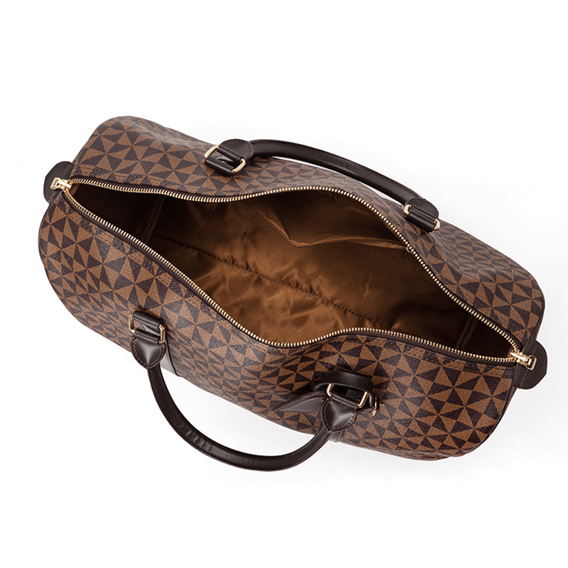 Reistas Leer Heren Weekendtas Handbagage Vintage met Schouderriem Bruin Beige Zwart Sporttas Reisbagage | Sulvida