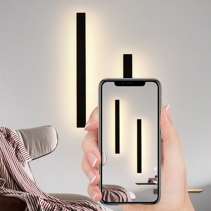 Lineaire buitenwandlamp LED IP65 waterdicht zwart metaal acryl tuinverlichting moderne gevelverlichting | Sulvida