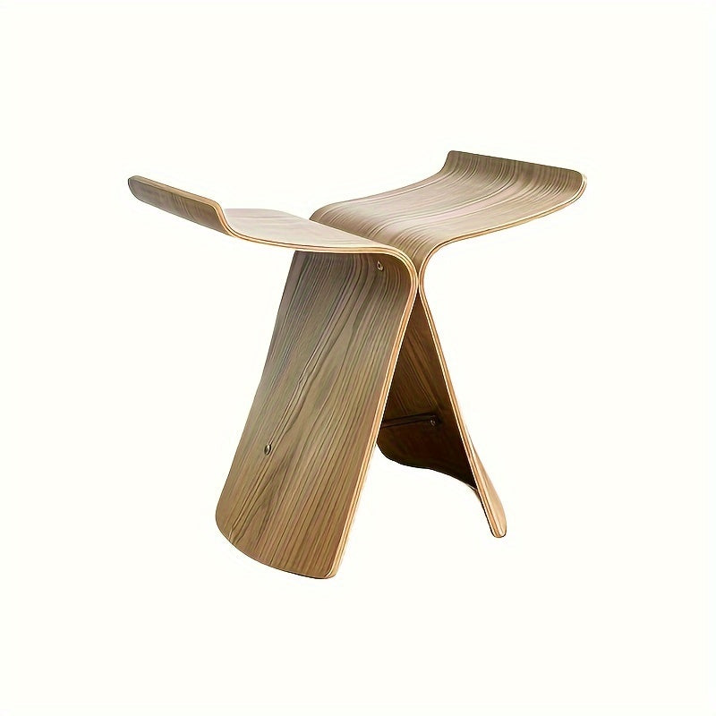 Houten Vlinderkruk Massief Hout – Vintage Zitbank Woonkamer Entree Slaapkamer Decoratief Design Krukje | Sulvida