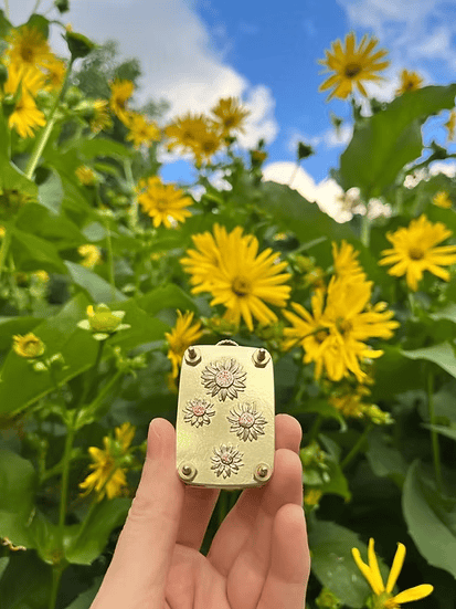 Petite presse à fleurs de poche faite à la main, herbier botanique souvenir pour sécher des fleurs sauvages, cadeau créatif | Sulvida